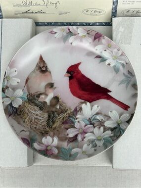 Cardinals “Morning Serenade” Decorative Collector Plate by Lena Liu ~W.S. George